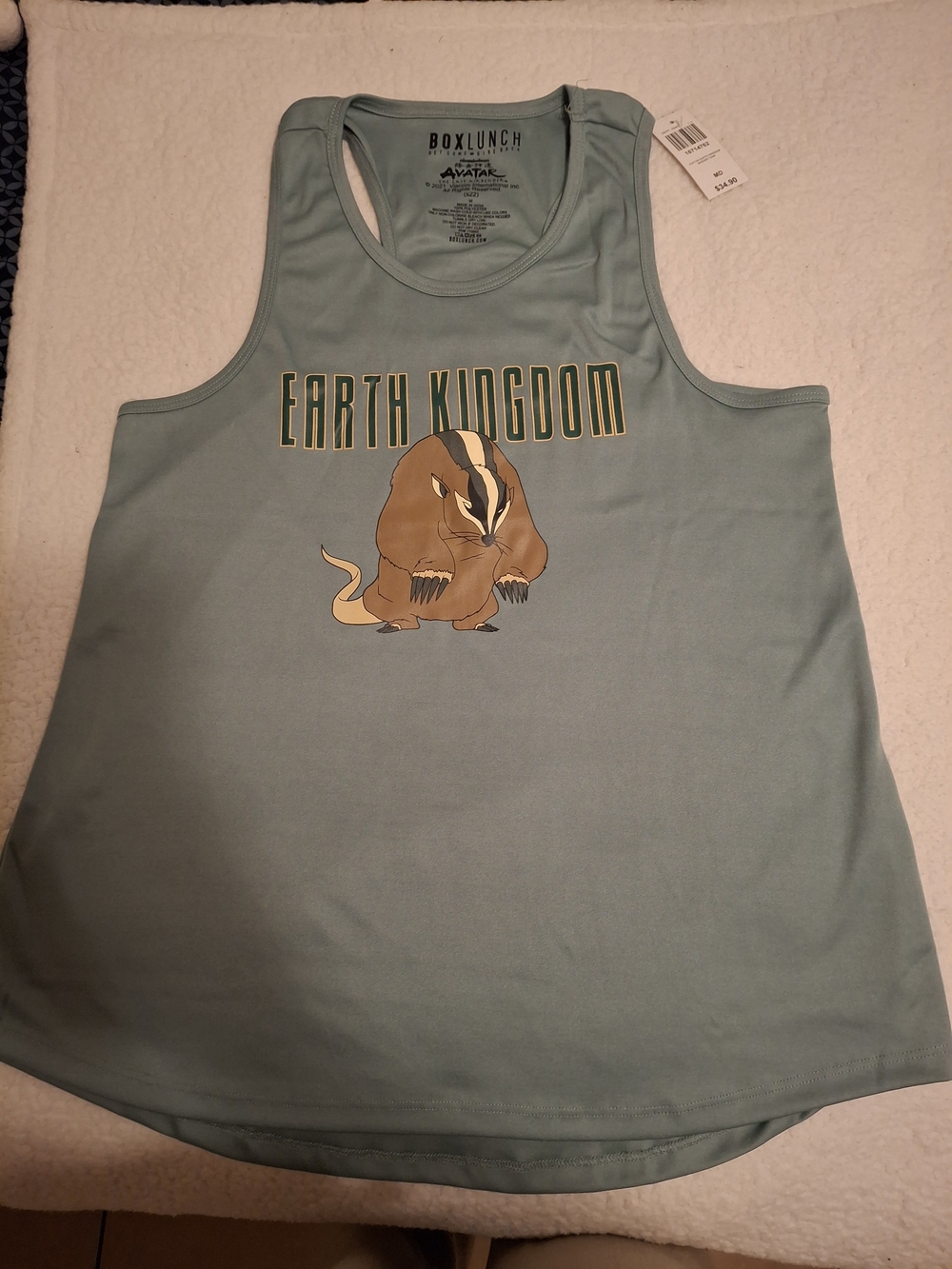 BoxLunch Avatar The Last Airbender Earth Kingdom Badgermole Active Tank Top Tank